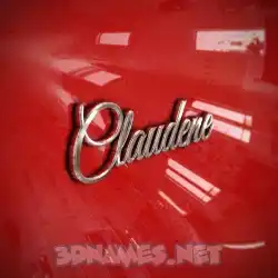 claudene in Car Paint style - 3D name wallpaper