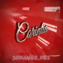corintia in Car Paint style - 3D name wallpaper