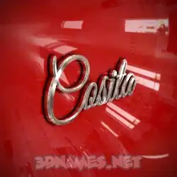 cosita in Car Paint style - 3D name wallpaper