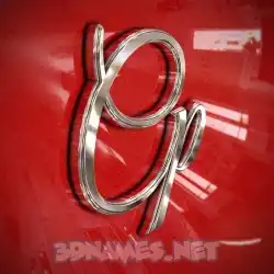 cp in Car Paint style - 3D name wallpaper