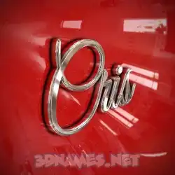 cris in Car Paint style - 3D name wallpaper