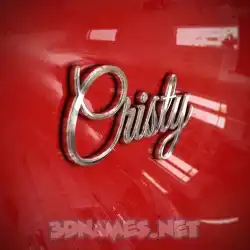 cristy in Car Paint style - 3D name wallpaper