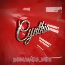 cynthia in Car Paint style - 3D name wallpaper