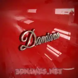 damiana in Car Paint style - 3D name wallpaper