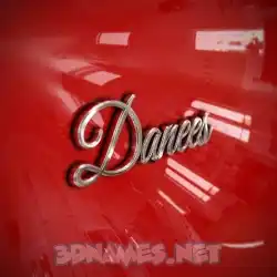 danees in Car Paint style - 3D name wallpaper