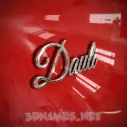 dauli in Car Paint style - 3D name wallpaper