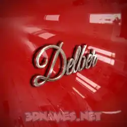 delber in Car Paint style - 3D name wallpaper