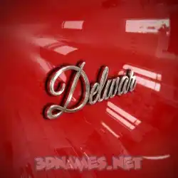 delwar in Car Paint style - 3D name wallpaper