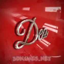 deo in Car Paint style - 3D name wallpaper