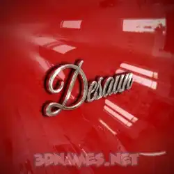 desaun in Car Paint style - 3D name wallpaper