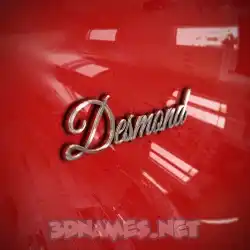 desmond in Car Paint style - 3D name wallpaper