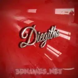 diegitho in Car Paint style - 3D name wallpaper