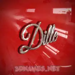 dille in Car Paint style - 3D name wallpaper