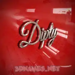 dipty in Car Paint style - 3D name wallpaper