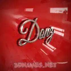 donz in Car Paint style - 3D name wallpaper