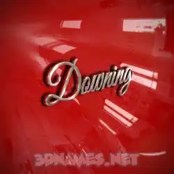 downing in Car Paint style - 3D name wallpaper