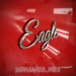 eagle in Car Paint style - 3D name wallpaper