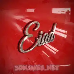 eiad in Car Paint style - 3D name wallpaper