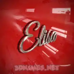 elisa in Car Paint style - 3D name wallpaper