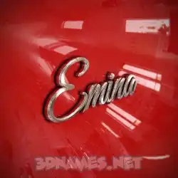emina in Car Paint style - 3D name wallpaper