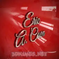 eric a. coen in Car Paint style - 3D name wallpaper
