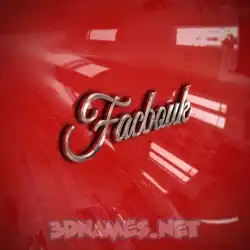 facbouk in Car Paint style - 3D name wallpaper