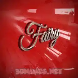 fairy in Car Paint style - 3D name wallpaper
