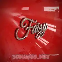 faizy in Car Paint style - 3D name wallpaper