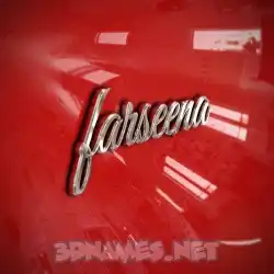 farseena in Car Paint style - 3D name wallpaper