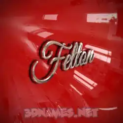felton in Car Paint style - 3D name wallpaper