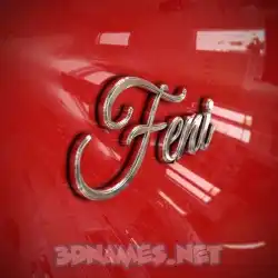 feni in Car Paint style - 3D name wallpaper
