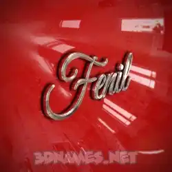 fenil in Car Paint style - 3D name wallpaper