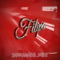 filipa in Car Paint style - 3D name wallpaper