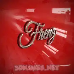 frenz in Car Paint style - 3D name wallpaper