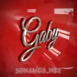 gaby in Car Paint style - 3D name wallpaper