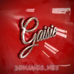 gaisie in Car Paint style - 3D name wallpaper