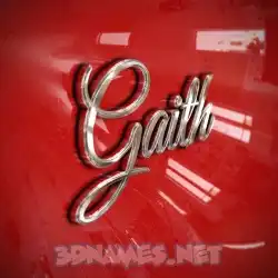 gaith in Car Paint style - 3D name wallpaper