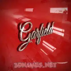 garfield in Car Paint style - 3D name wallpaper