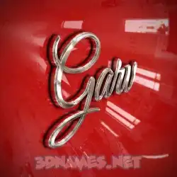 garv in Car Paint style - 3D name wallpaper