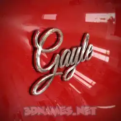 gayle in Car Paint style - 3D name wallpaper