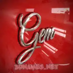 gem in Car Paint style - 3D name wallpaper