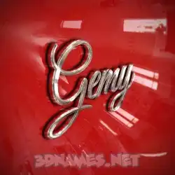 gemy in Car Paint style - 3D name wallpaper