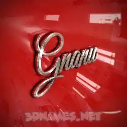 gnanu in Car Paint style - 3D name wallpaper