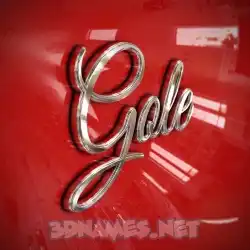 gole in Car Paint style - 3D name wallpaper
