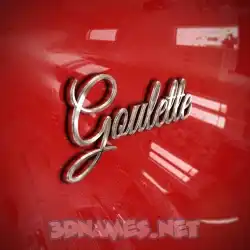 goulette in Car Paint style - 3D name wallpaper