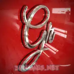 gr in Car Paint style - 3D name wallpaper
