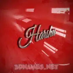 harshu in Car Paint style - 3D name wallpaper