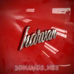 harvan in Car Paint style - 3D name wallpaper