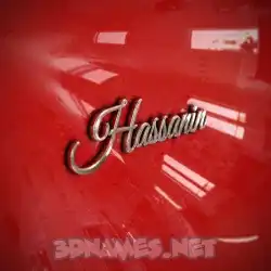 hassanin in Car Paint style - 3D name wallpaper