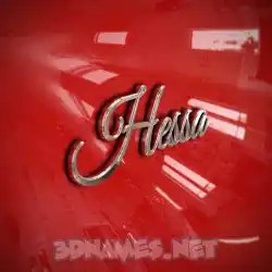 hessa in Car Paint style - 3D name wallpaper